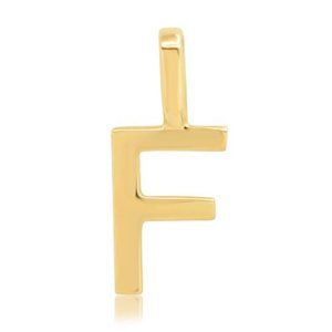 NWT Alphabet Letter Pendant "F" // 10K Solid Gold